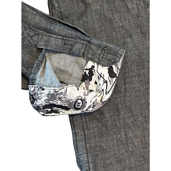 Blacktop Legends Parish Nation Men’s Black Denim Button Up Shirt Patches…​​ - Picture 5 of 13